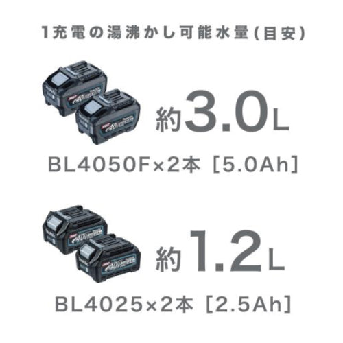 マキタ 充電式ケトル KT001GZ 40Vmax 本体のみ バッテリ、充電器別売 ...